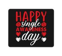 Alfombrilla De Escritorio, Feliz Día De La Conciencia De La Soltería Gaming Mouse Pad Bordes Cosidos Alfombrilla Ratón Ergonómico Alfombrilla Gaming para Laptop Gamers 25X30Cm