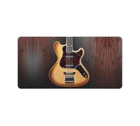 Alfombrilla de escritorio impermeable de 24 x 12 pulgadas, gran base de goma antideslizante, superficie lisa para juegos, oficina, plegable, portátil, guitarra, instrumento musical, protector de