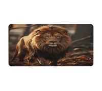 Alfombrilla de Escritorio King of Beasts de 30 x 60 cm con Bordes cosidos, Alfombrilla de ratón Grande para Juegos, Base de Goma Antideslizante para Teclado de PC, portátil y Trabajo en casa.