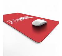 Alfombrilla de escritorio Liverpool FC - Liver Bird en blanco sobre fondo rojo - 43 x 90 cm