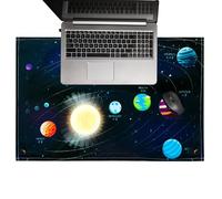 Alfombrilla de escritorio - Micepad de escritorio | Tapete impermeable para mesa de mapa del mundo para niños | Dibujos animados de dinosaurios espaciales patrón mapa del mundo cubierta de escritorios