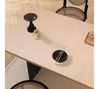 Alfombrilla De Escritorio Piel Sintética Impermeable Antideslizante, Protector De Mesa Grande Doble Cara, Tapete Para Ordenador Portátil Oficina Trabajo Mesa De Comedor (Blanco roto,70x160cm)