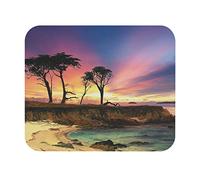 Alfombrilla De Escritorio, Playa Isla Cielo Atardecer Amanecer Artístico Alfombrilla Gaming Bordes Cosidos Alfombrilla De Ratón para Juegos Antideslizante Alfombrilla Ratón para Juegos 25X30Cm