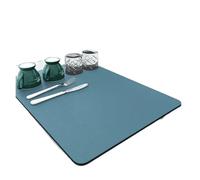Alfombrilla De Escritorio Tapetes absorbentes for vajilla de cocina, tapete for secar platos, almohadilla drenaje, mantel individual resistente al calor for escurrir(Navy blue,19.69in 23.62in)
