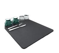 Alfombrilla De Escritorio Tapetes absorbentes for vajilla de cocina, tapete for secar platos, almohadilla drenaje, mantel individual resistente al calor for escurrir(Dark gray,19.69in 23.62in)