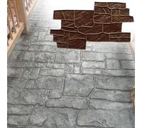 Alfombrilla de estampado de hormigón con patrón de pizarra, moldes de piedra para caminos de jardín, pasarelas y patios, almohadilla de impresión de hormigón texturizado para superficies al aire libre