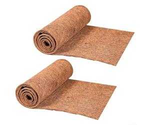 Alfombrilla de fibra de coco transpirable para zonas de raíces de plantas, ofrece protección térmica y circulación natural del aire en varios lugares de cultivo (25 x 100 cm)