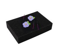 Alfombrilla de fieltro de lana, almohadilla de fieltro de aguja, almohadilla de esponja negra, suministros de fieltro de aguja, herramienta de lana suave y duradera, ligera y práctica, para el hogar