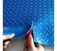 Alfombrilla de Goma Antideslizante en Rollo - Revestimiento de Caucho para Suelo Alta Resistencia Industria y Comercio - Aislante y Antiestático, Fácil de Cortar(Blue 1.5mm,W 1.2 x L 1 M)
