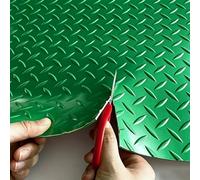 Alfombrilla de Goma Antideslizante en Rollo - Revestimiento de Caucho para Suelo Alta Resistencia Industria y Comercio - Aislante y Antiestático, Fácil de Cortar(Green 1.5mm,W 0.9 x L 1 M)