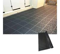 Alfombrilla de goma de PVC para remolque, rollos de suelo de placa de diamante, fácil de limpiar, para uso en gimnasio y garaje, 2,5 mm de grosor, tamaño de 2 x 1 m