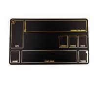 Alfombrilla de Goma Negra y Dorada, Compatible con One Piece, 61 x 35,5 cm, con Acabado de lámina Dorada