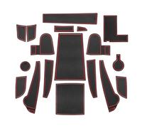 Alfombrilla De Goma para Ranura Puerta Cojín Almacenamiento Posavasos Adhesivo A Prueba Polvo para Kona EV para Elektro 20-22 Estera Ranura Puerta Coche(Rojo)
