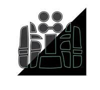 Alfombrilla De Goma Ranura Puerta para Mazda 6 para Mazda6 para Atenza 2018-2022 Agujero De Ranura De Puerta Antideslizante Adhesivo para Coche Accesorios Protección(Bianco)