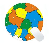 Alfombrilla de goma redonda antideslizante para juegos, temas de Polonia Alfombrillas de ratón redondas