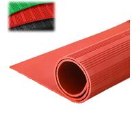 Alfombrilla de goma resistente, antielectrocución, flexible y corrugada para protección de banco de trabajo