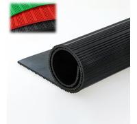 Alfombrilla de goma resistente, antielectrocución, flexible y corrugada para protección de banco de trabajo