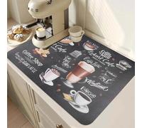 Alfombrilla de goteo para platos,Alfombrilla absorbente absorbente para la cocina,Base absorbente de secado rápido para cafetera antideslizante de goma trasera accesorios de cocina para encimera