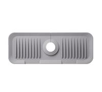 Alfombrilla de grifo para fregadero de cocina, alfombrilla de grifo - Bandeja colector de goteo de fregadero de silicona - Alfombra de secado antisalpicaduras para fregadero de 5,5 x 15 pulgadas
