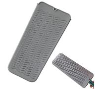 Alfombrilla de hierro para el cabello, almohadilla de plancha de pelo de silicona de viaje, alfombrilla portátil de silicona resistente al calor para herramientas de peinado, planchas y Jingan