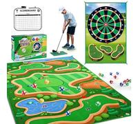 Alfombrilla de juego de golf para práctica de golf para niños, juego de dardos para patio trasero, actividades de jardín, tapete de práctica de golf, tapete de entrenamiento de golf para interiores y