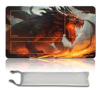 Alfombrilla de juego de mesa MTG, bolsa impermeable gratis, bordes cosidos, alfombrilla de ratón para amantes de las cartas, alfombrilla de juego MTG con zonas (alfombrilla de juego original) (con