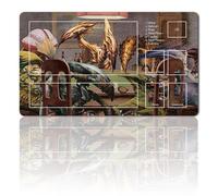 Alfombrilla de juego Four Leaves MTG + Bolsa impermeable gratuita, Alfombrilla de mesa para juego de cartas TCG Tamaño 60x35cm, Alfombrilla de ratón, Zone-Slivers, Juego de cartas con zona