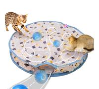 Alfombrilla de Juego para Gatos, Juegos Recargables Tipo C | Pelota rodante rápida en | para el hogar, Juego al Aire Libre, Entrenamiento, Ejercicio, estimulación Mental, rascado, Poste de Viaje