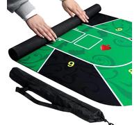 Alfombrilla De Juego Para Mesa De Póquer, Con Bolsa De Almacenamiento, Para Texas Hold'Em, Póquer, Blackjack Y Ruleta, Póquer Verde, 60 X 120 Cm