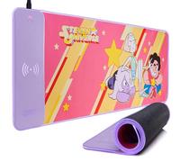 Alfombrilla de Juego Steven Universe XL RGB con Cargador inalámbrico de 15W | LED Personalizable, Antideslizante, Resistente a derrames
