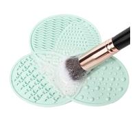 Alfombrilla de limpieza for brochas maquillaje, portátil, for base, for cejas, almohadillas gel, herramientas, exfoliante silicona(Green)