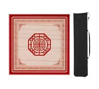 Alfombrilla de Mahjong para Mesa, Tapete de Mahjong con Borde, Mesa Terciopelo Cristalino Antideslizante y Reducción Ruido, Juego for Mahjon Poker (Color: Rojo 5, Tamaño: 80 cm/31,49 Pulgadas)