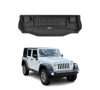 Alfombrilla de maletero 3D TPE Premium compatible con Jeep Wrangler JK 2007-2018 - Bandeja protectora para maletero interior antideslizante Revestimiento de maletero con bordes altos para coche, color