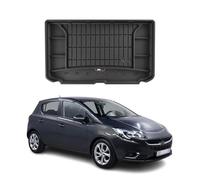 Alfombrilla de maletero 3D TPE Premium compatible con Opel Corsa E 2014-2019 - Bandeja protectora para maletero interior antideslizante Revestimiento de maletero con bordes altos para coche, color