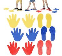 Alfombrilla de manos y pies | 6 pares antideslizantes para actividades lúdicas | Alfombra para coordinación motora, para niños adultos, guardería, casa, interiores y exteriores