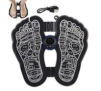Alfombrilla de masaje bioeléctrica para puntos de acupuntura | Almohadillas de masaje para estimulador de pies EMS - Dispositivo de masaje de pies plegable con 6 modos y 9 intensidades para Eolaks