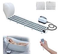 Alfombrilla de masaje de spa de baño, alfombrilla de masaje de burbujas para bañera de ajuste de 6 niveles, máquina de baño de burbujas de cuerpo de 114 cm/124 cm de largo, potente bomba de aire, 114