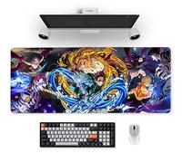 Alfombrilla de Mouse Compatible con Demon Slayer - Alfombrilla de Mouse Grande de Anime para Juegos para computadora, Base de Goma Antideslizante, Compatible con Kimetsu No Yaiba de 11.8 x 31.5
