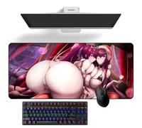 Alfombrilla de mouse de anime Fate/Grand Order Scathach Anime Alfombrilla de escritorio Alfombrilla de teclado Alfombrilla de ratón grande de goma