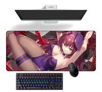 Alfombrilla de mouse de anime Fate/Grand Order Scathach Anime Alfombrilla de escritorio Alfombrilla de teclado Alfombrilla de ratón grande de goma