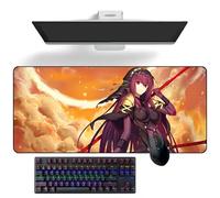 Alfombrilla de mouse de anime Fate/Grand Order Scathach Anime Alfombrilla de escritorio Alfombrilla de teclado Alfombrilla de ratón grande de goma