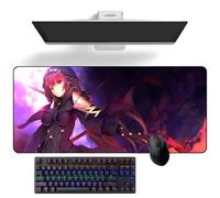 Alfombrilla de mouse de anime Fate/Grand Order Scathach Anime Alfombrilla de escritorio Alfombrilla de teclado Alfombrilla de ratón grande de goma