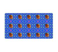 Alfombrilla de mouse de goma extra grande con diseño de pera amarilla sonriente de 16 x 29.5 pulgadas, diseño grueso, adecuada para oficina, estudio, laptop, diseño grueso