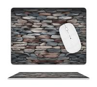 Alfombrilla de mouse de piedra, diseño de alfombrilla de mouse con textura premium, bordes cosidos, resistente al agua, para jugadores, oficina y hogar, alfombrilla cuadrada para mouse, superficie