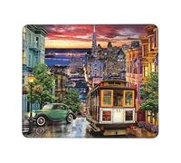 Alfombrilla de mouse de San Francisco, impermeable, base de goma antideslizante, alfombrilla de mouse para el hogar, la oficina y los juegos, 7.9 x 9.5 pulgadas