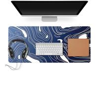 Alfombrilla de mouse extendida para juegos, alfombrilla de mouse de escritorio grande | Teclado grande de 31.5 x 11.8 pulgadas, almohadilla de teclado grande plegable, almohadilla base de goma para