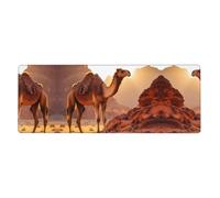 Alfombrilla de mouse extragrande con estampado de camel in the desert de 12 x 31.5 pulgadas para oficina, juegos y aprendizaje, duradera, cómoda y respetuosa con el medio ambiente