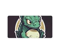 Alfombrilla de mouse grande con diseño de huevo de dragón verde para laptop, diseño personalizado con base de goma antideslizante, impermeable, accesorios de escritorio