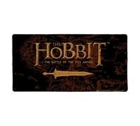 Alfombrilla de mouse grande con el logotipo de The Hobbit Battle of The Five Armies con bordes cosidos, base antideslizante para jugadores, hogar y oficina, 31.5 x 15.7 pulgadas