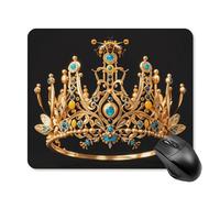 Alfombrilla de mouse grande para escritorio, diseño de corona de abeja dorada con corona de abeja para escritorio, bonita alfombrilla de mouse para computadora, alfombrilla de mouse de viaje